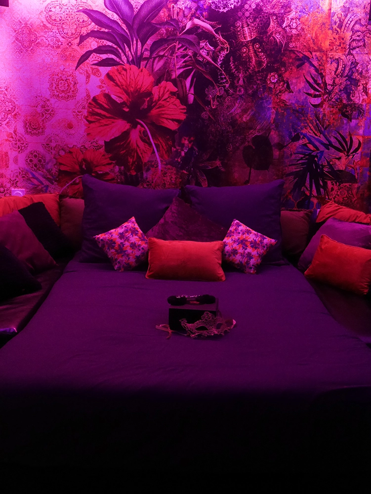 Chambre romantique des chambres d'hôte les Volets Violets en Gironde Sud